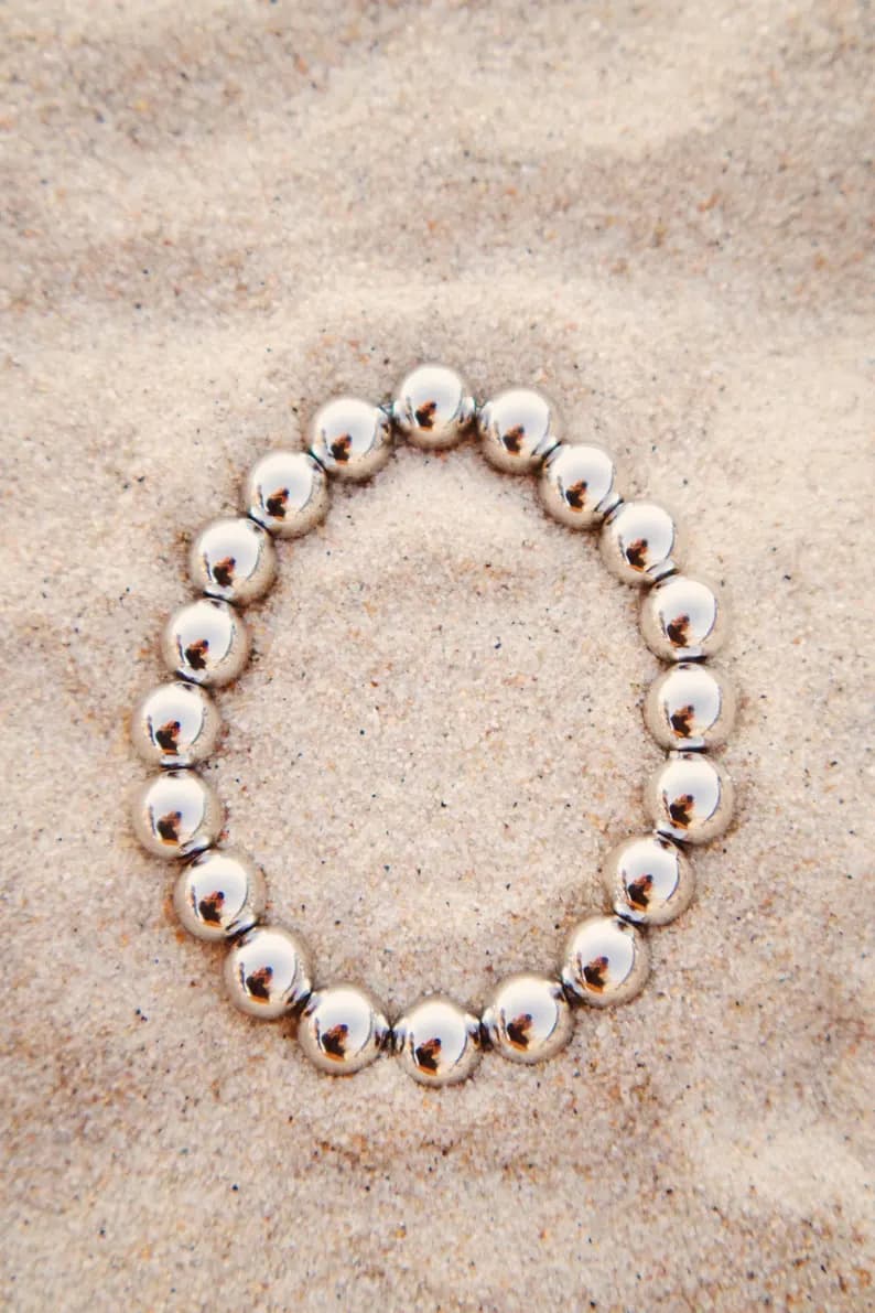 8mm Sterling Silver Filled Bracelet