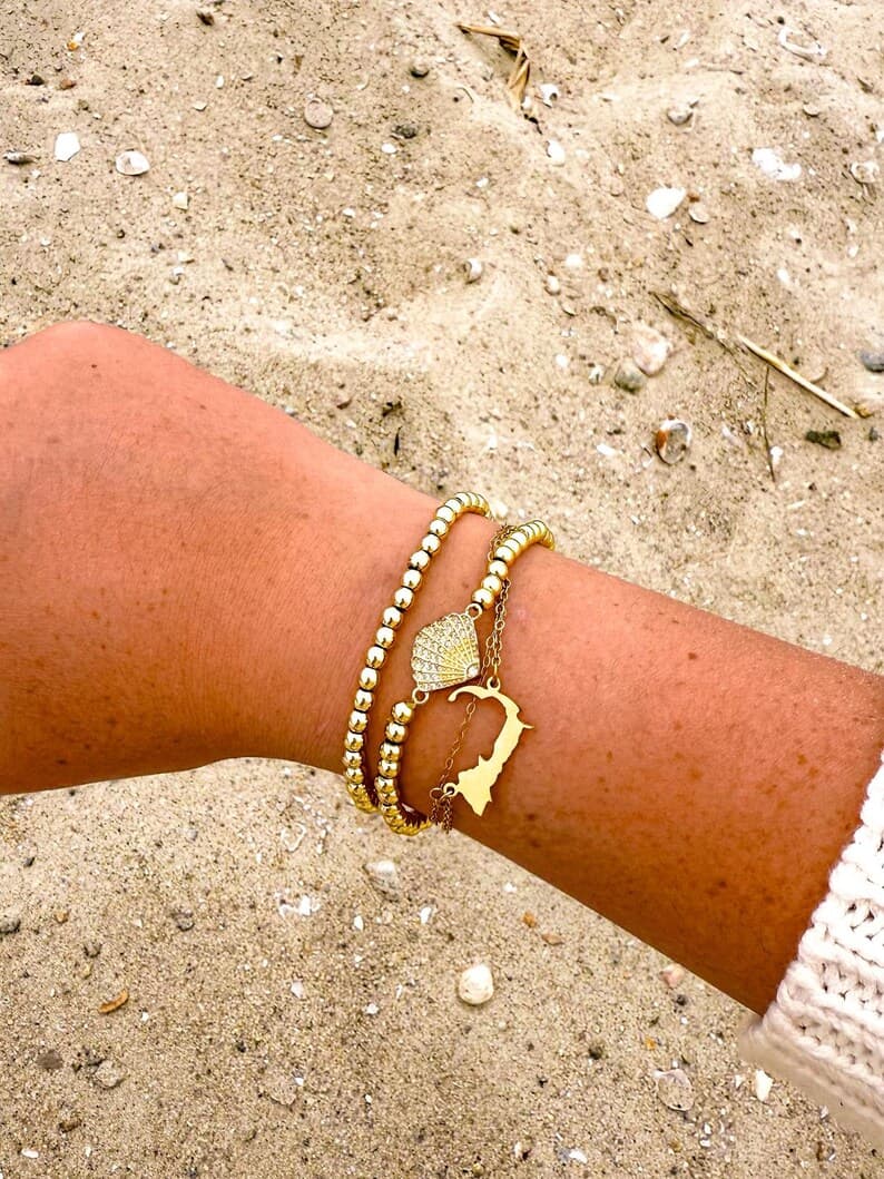 14k Gold Filled Shell Bracelet
